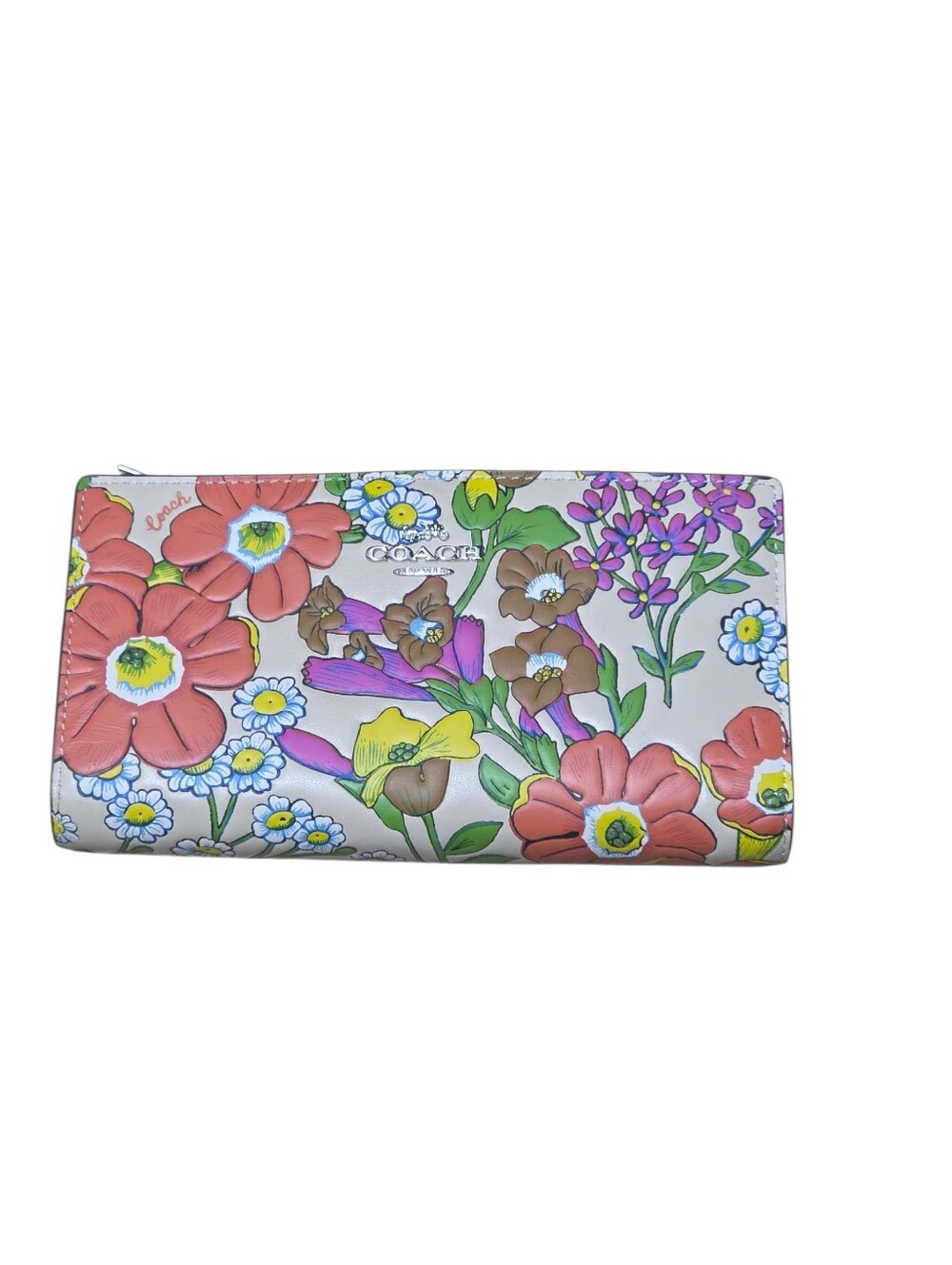 Coach Laurel Floral Shoulder Bag Handbag 3 Pc Bundle Matching Wallets Set - Picture 5 of 11